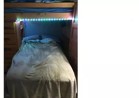 Bunk bed set with study loft