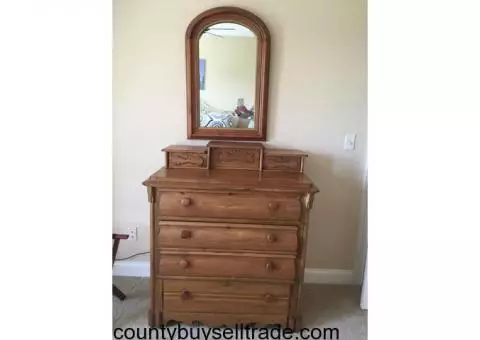 Antique dresser & mirror